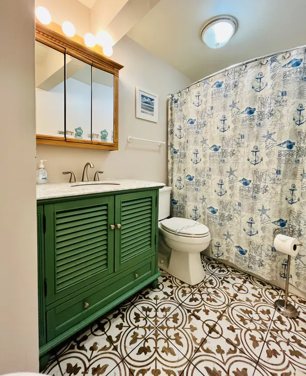 Hall Bath with tub and shower