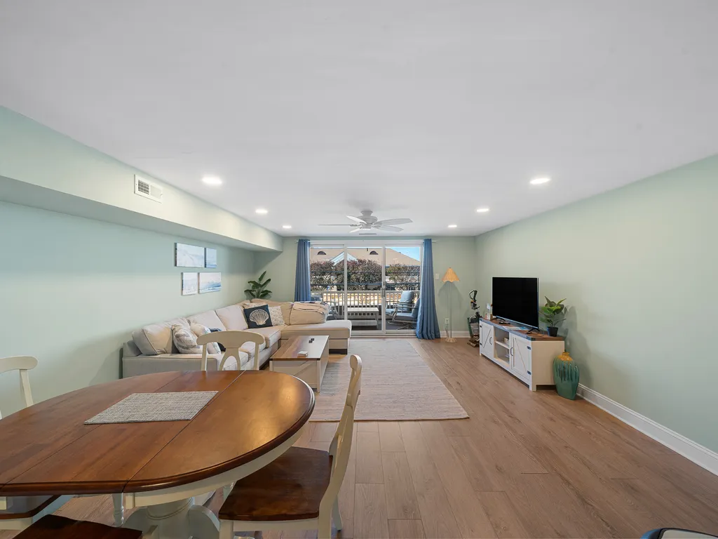 Dining area with living area