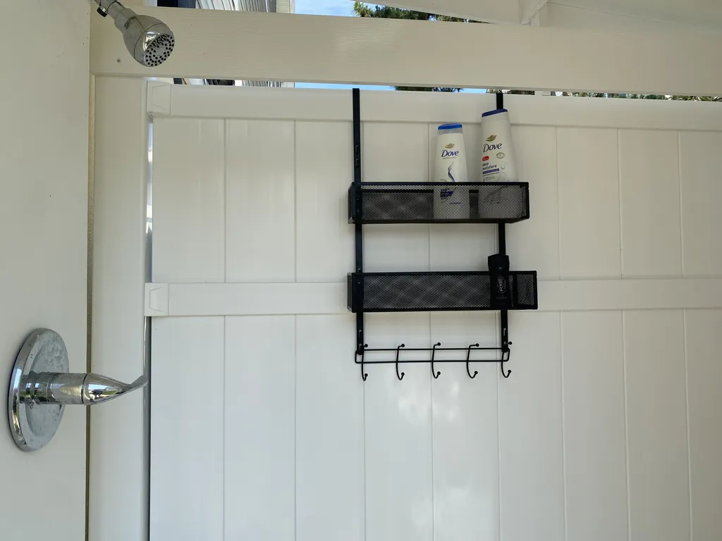 Enclosed outside shower