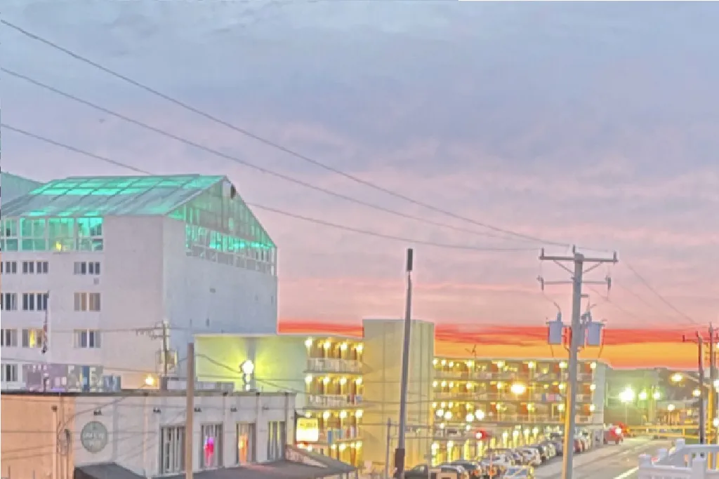 UNALTERED ACTUAL SUNSET VIEW FROM BALCONY!   (picture shared with us by prior guest)