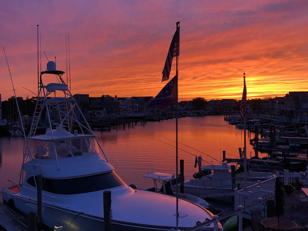 sunset on the bay