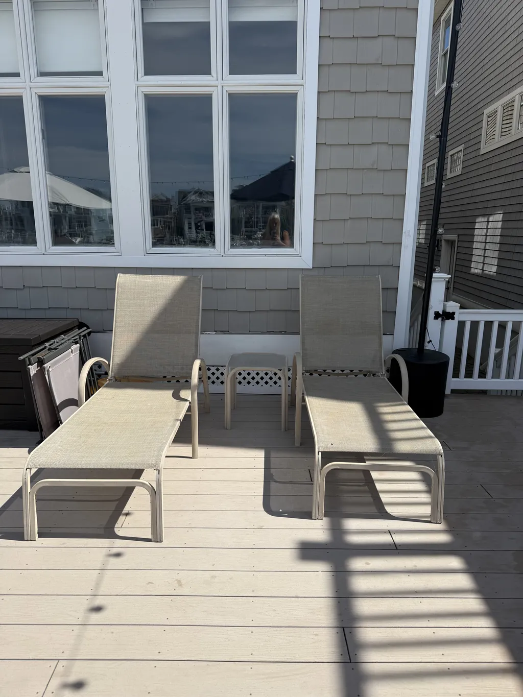 Lounge chair on deck