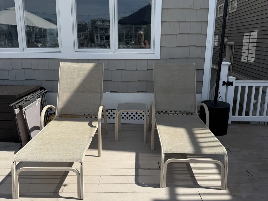 Lounge chair on deck