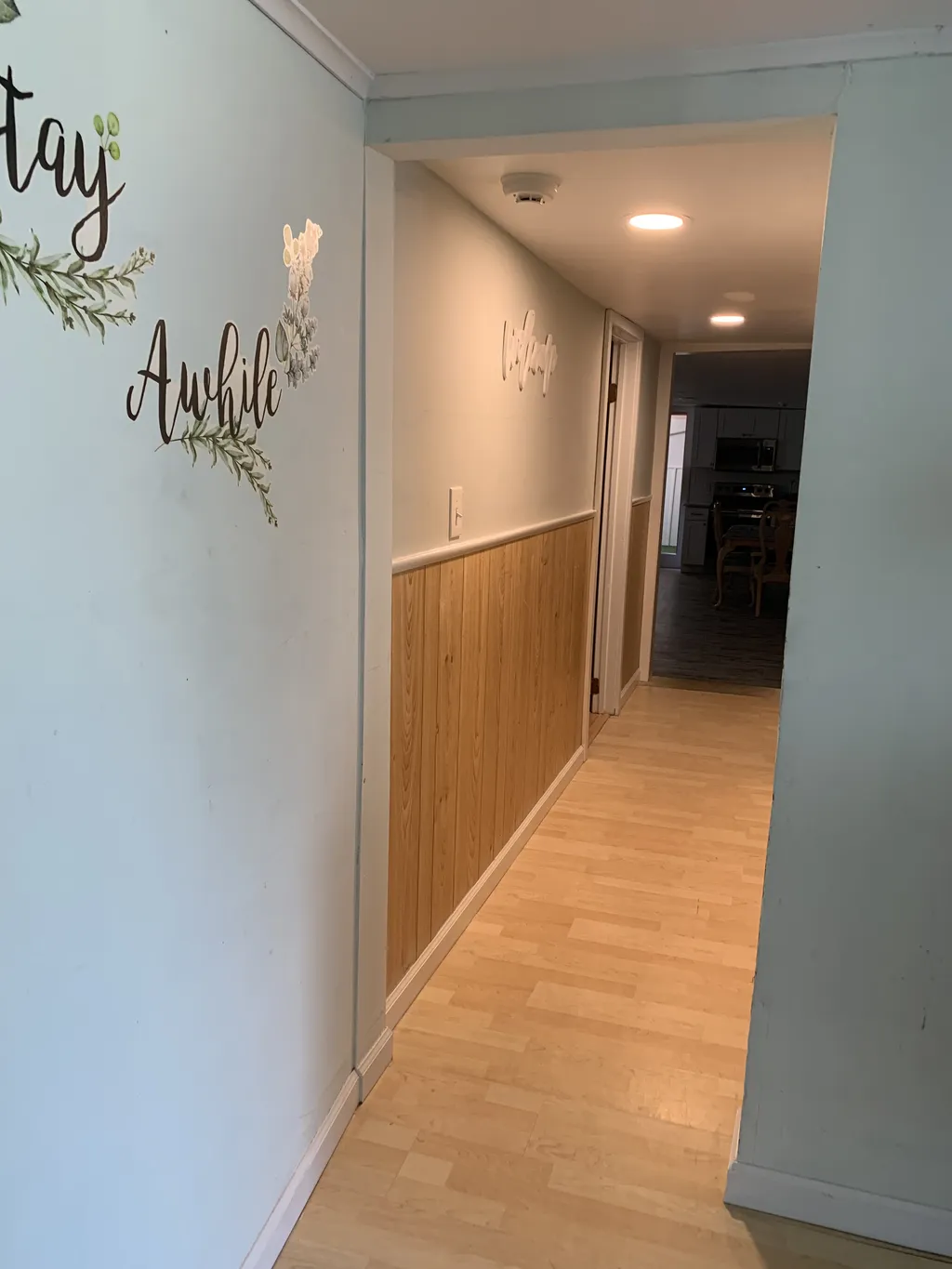 1st floor hallway from foyer to bdrms/kitchen/family room