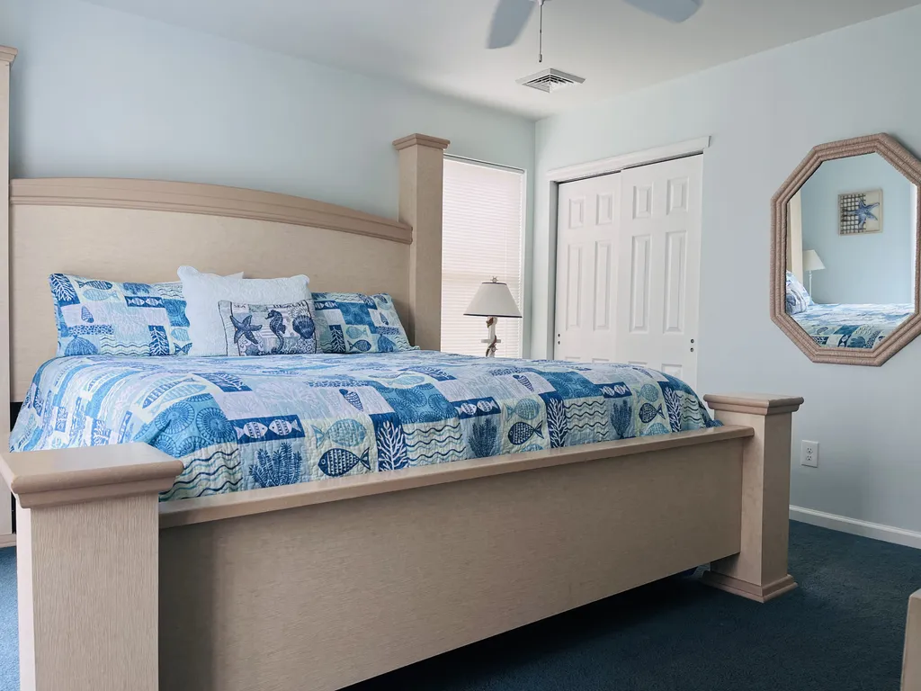Master bedroom with king size bed