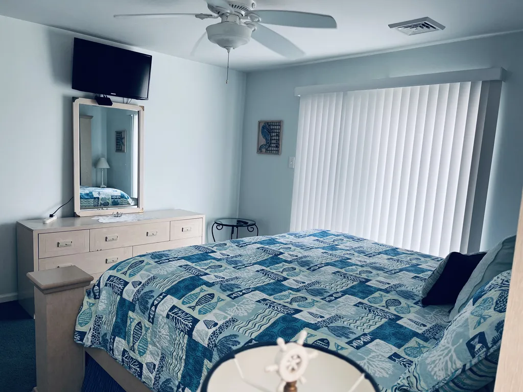 Master bedroom with TV