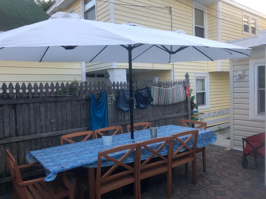 Picnic Table with Large Umbrella