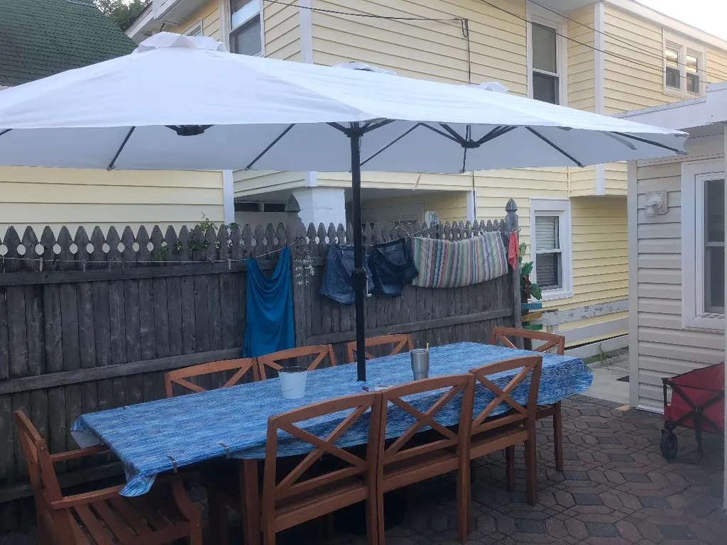 Picnic Table with Large Umbrella