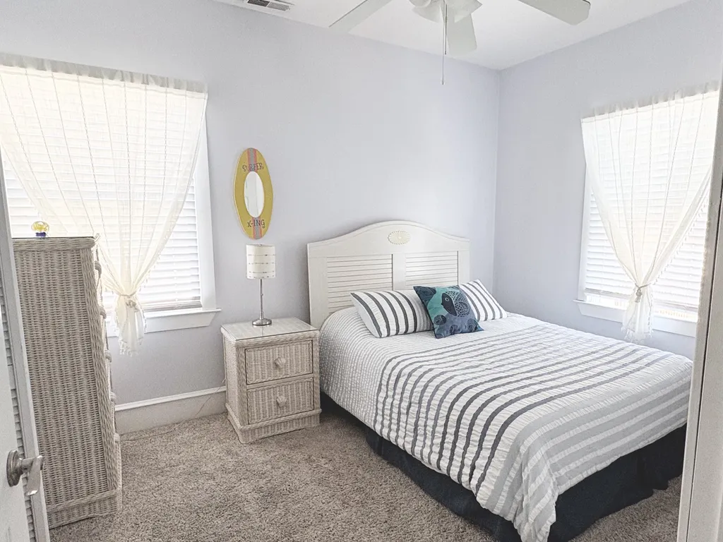 queen size bed and flat screen