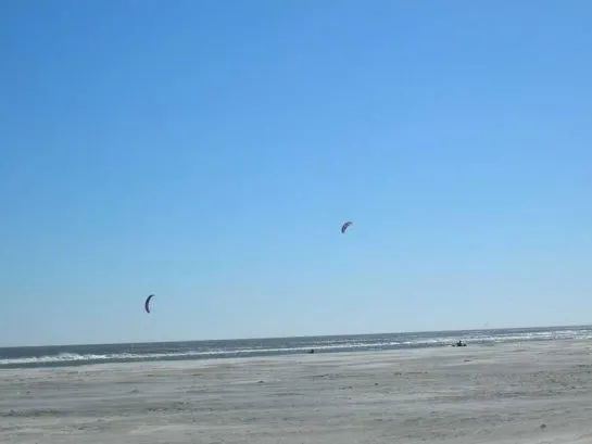 Kite flyin on the beach
