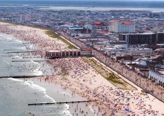 Beach/boardwalk Aerial Photo