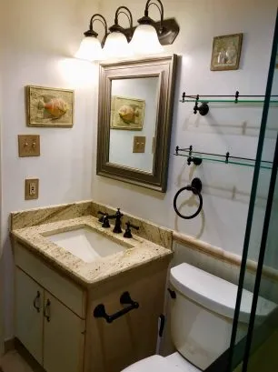 View of Granite Sink Top Vanity 