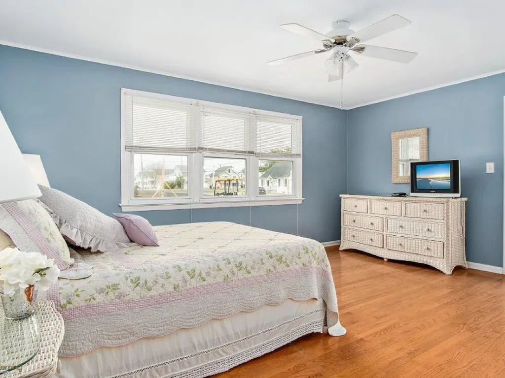 First floor master bedroom with shared front deck with own deck 