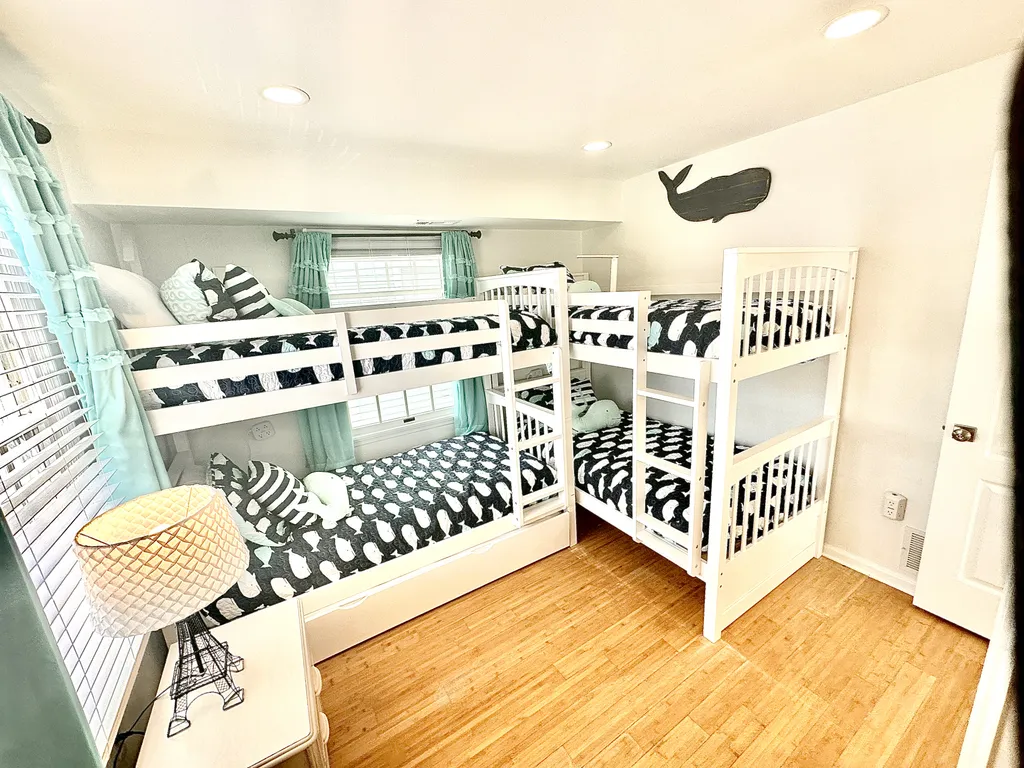 Bunk room on 1st floor across from master with pullout trundle for 5th sleeper