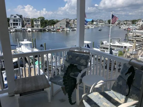 View from upper deck 4 chairs
