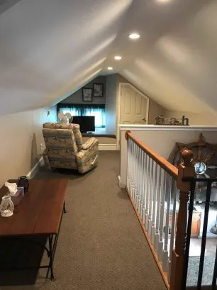 Loft semi private room, twin bed behind half wall not pictured