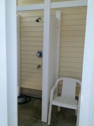 Private Outdoor Shower With Changing Area